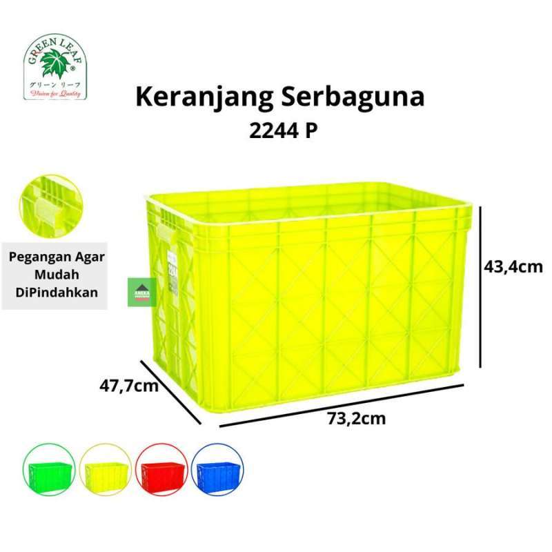 CONTAINER BOX INDUSTRI RAPAT 132 LITER GL TIPE 2244 P | UKURAN 73,2 x ...