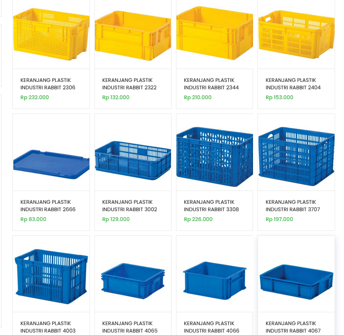 Ragam Ukuran Box Container Plastik Keranjang Industri yang Dijual di Containerboxindustri.com