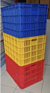 CONTAINER BOX PLASTIK JUMBO RABBIT 7007 | KERANJANG INDUSTRI | UKURAN 68 x 49 x 42 cm | WARNA BIRU, MERAH & KUNING | JUAL HARGA GROSIR KE SELURUH INDONESIA