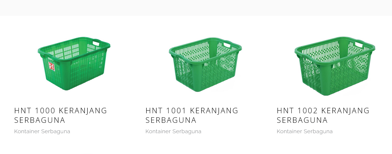 KERANJANG CONTAINER BOX PLASTIK SERBAGUNA HANATA TIPE HNT 1000, 1001 & 1002: Solusi Container Plastik Serbaguna Berkualitas untuk Berbagai Industri